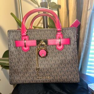 Michael Kors Brown and Pink Women's Bag